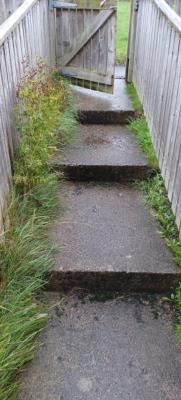 stepped access to the property